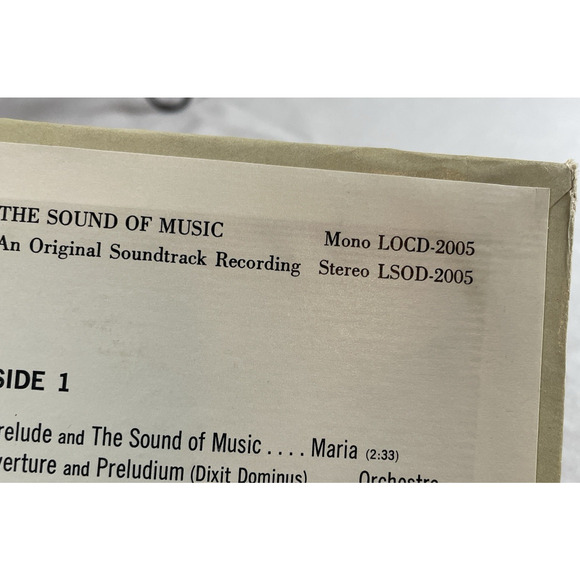 Sound of Music Original Soundtrack Vtg 1965 Vinyl Album LP LSOD-2005 Andrews - Picture 7 of 15